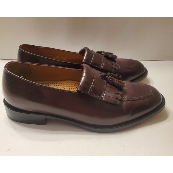 Bostonian First Flex Brown Leather Men’s 10 M Slip On Dress Shoes - Picture 2 of 5